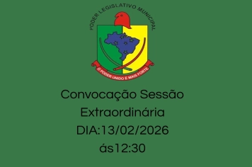 Convocação de Sessão Extraordinária