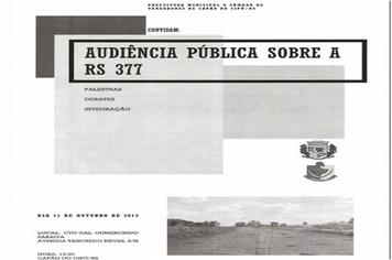 Audiência Pública sobre a RST 377