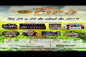 CONVITE 6ª EXPOCIPÓ DE 24 A 28 DE ABRIL DE 2019