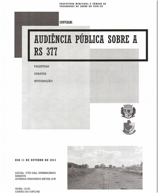 Audiência Pública sobre a RST 377