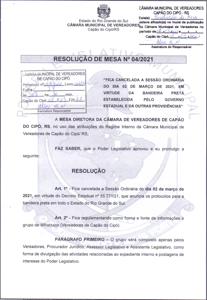 HORÁRIO DE EXPEDIENTE DURANTE A BANDEIRA PRETA