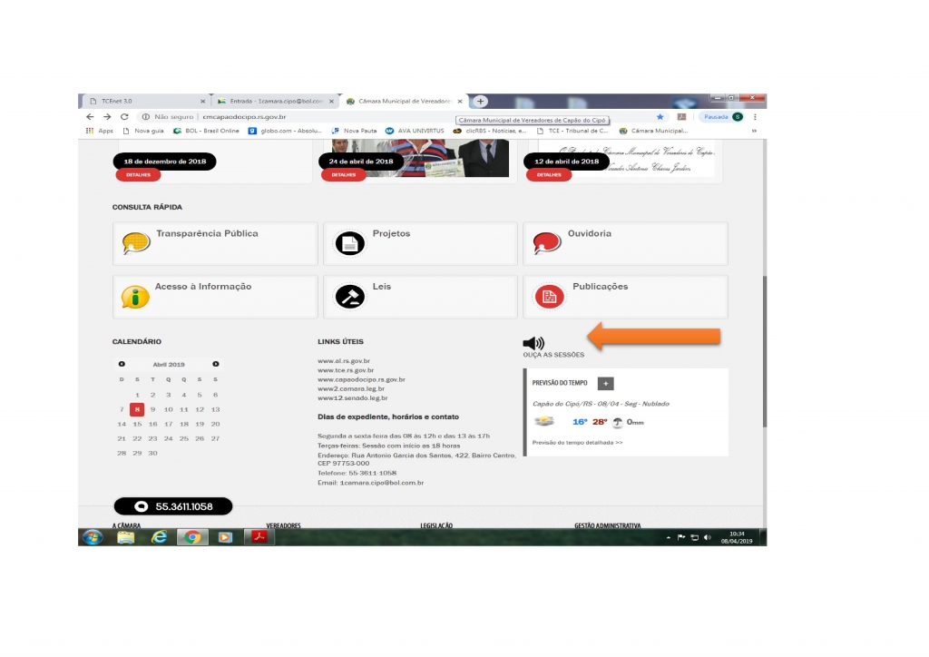 NOVO LINK PARA ACESSO AO ÁUDIO DAS SESSÕES